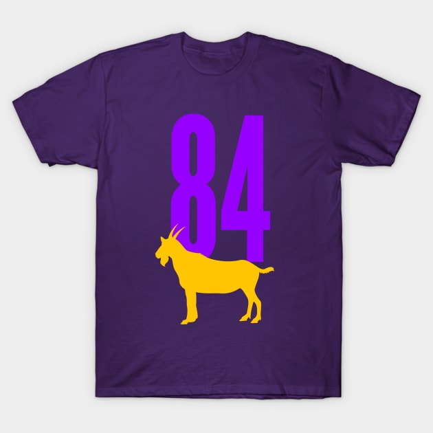 the goat 84 purple minnesota moss goat T-Shirt by ahnoun